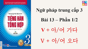 [Bài 13 Phần 1/2]  Ngữ Pháp Tiếng Hàn Tổng Hợp Trung Cấp 3