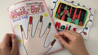 [✨paperdiy✨] 🔇No bgm 🔇blind bag opening | Christmas nail art ASMR 💅🏻