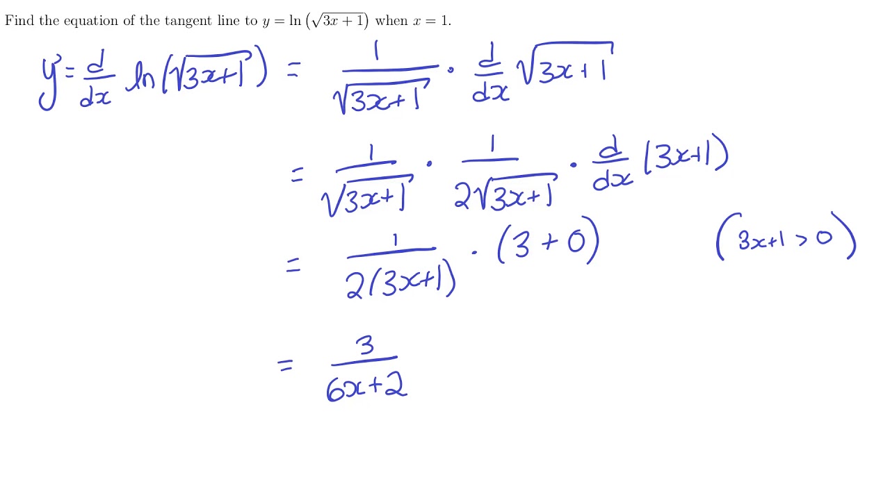 Derivatives Of Exponential Logarithmic Functions