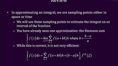 5.2.3 Approximating integrals using interpolating polynomials