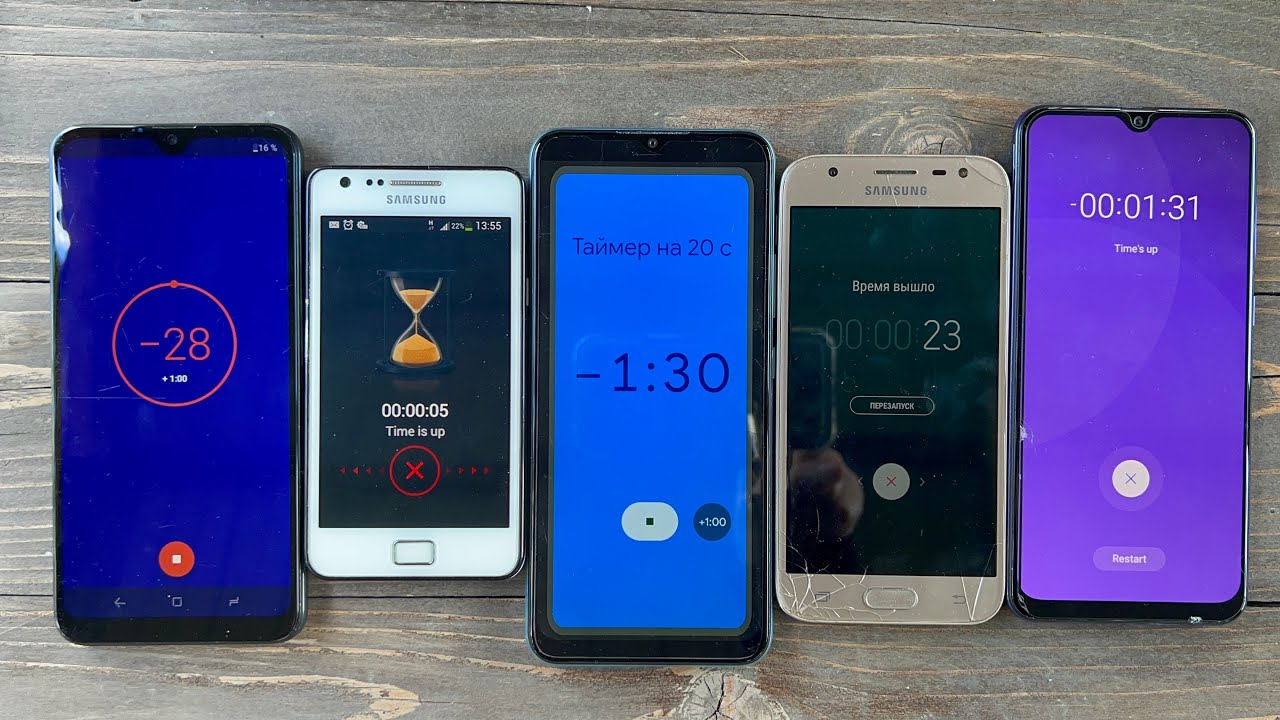 Inverted Timer Phone Alarm Clock & Timer five phones Same time - YouTube