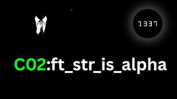 1337 POOL COURSE  : C02-EX02 (ft_str_is_alphabet) by ikosoft