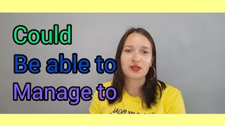 Разница между could, be able to, manage to  #английский#beableto#could#english#grammarenglish