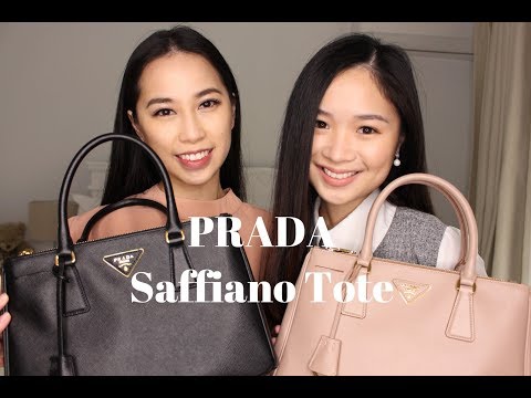 Prada Saffiano Cameo Tote Bag Medium