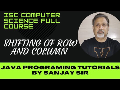 shifting of row and column elements| ISC | computer | java | class 12 ...