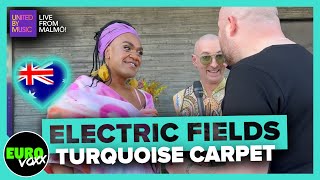 ELECTRIC FIELDS  ONE MILKALI (ONE BLOOD) TURQUOISE CARPET INTERVIEW // AUSTRALIA EUROVISION