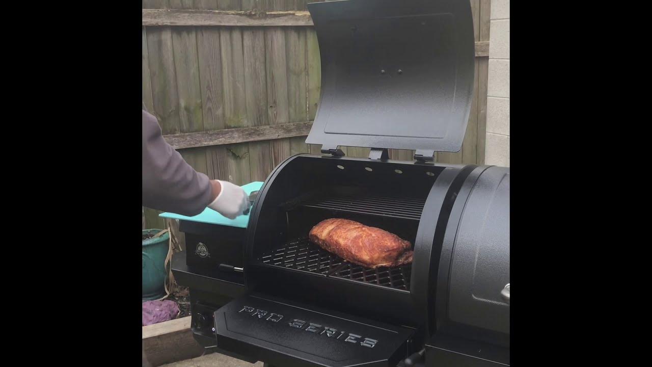 Smoked pork loin on a pit boss combo pro series YouTube