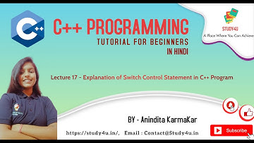 Explanation of Switch Control Statement in Program || C++ Tutorials | By Anindita Karmakar
