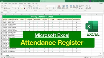 How to Create Attendance Register in Microsoft Excel | Attendance Sheet in Excel
