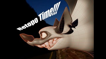 Hyena Cartoon  - Retopo  in Topogun!!!