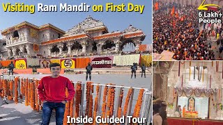 Ayodhya Ram Mandir on First Day 😍 | Heavy Security & Huge Crowd | Detailed Inside Tour