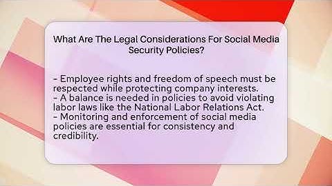 What Are The Legal Considerations For Social Media Security Policies? - Everyday-Networking