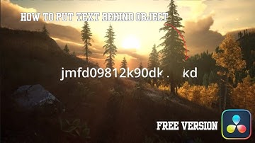 HOW TO PUT TEXT BEHIND OBJECT : DaVinci Resolve 20 Free Version