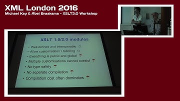 XSLT 3.0 Workshop - Michael Kay & Abel Braaksma - XML London 2016