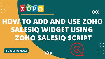 How To Add And Use Zoho SalesIQ Widget Using SalesIQ Script