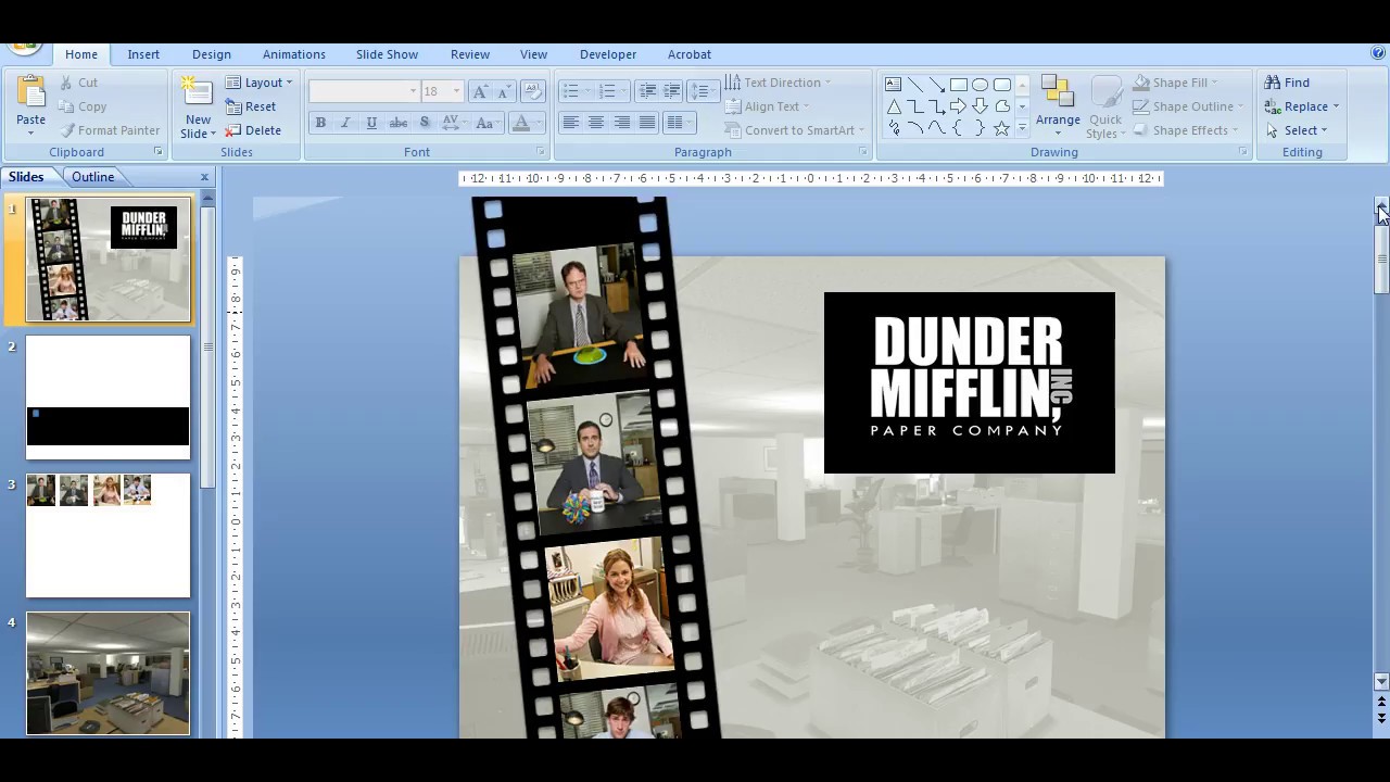 Film And Movie Reels  A PowerPoint Template from