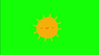 ✔️GREEN SCREEN EFFECTS: kawaii happy sun