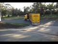 Backing up Scania R580 at work reversing semi trailer on blind side