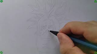 Drawing Kefla Barefoot Chained And Tickled Timelapse 001 Dragon Ball
