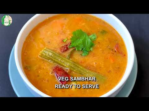 Veg Sambhar Recipe No onion No Garlic - How to make Sambhar | Sattvik Kitchen