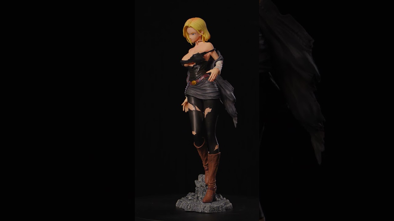 Dragon Ball Android 18 GK Figure Statue  Double Headed Interchangeable 31cm