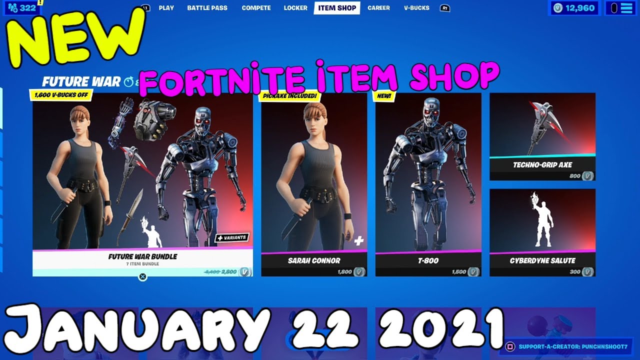 Fortnite Item Shop Today January 22 2021 Youtube