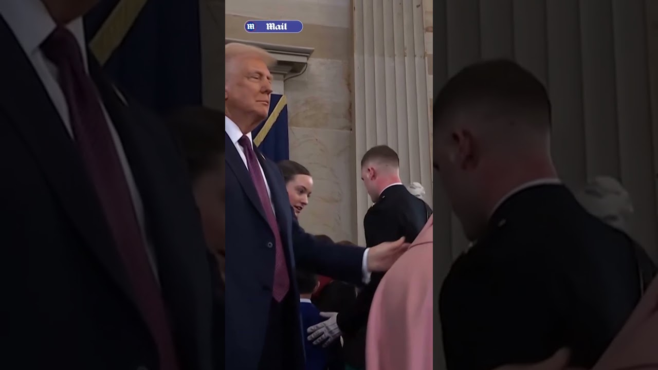 Trump awkwardly greets Second Lady