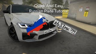 Quick And Easy Detailed Russia License Plate Tutorial In Car Parking!!🇷🇺 screenshot 5