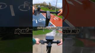 Yağmurda Elektrikli Scooter 🌧🛴 #electricscooter #ninebot #navee #shorts #raining