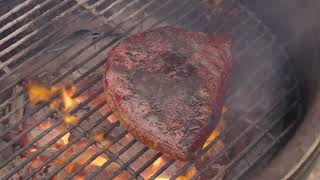 How to cook a whole beef rump cap in the smoker