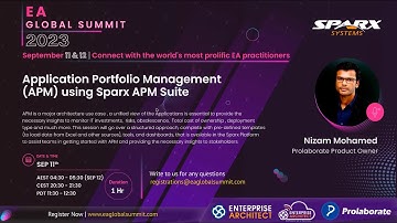 Application Portfolio Management APM using Sparx APM Suite