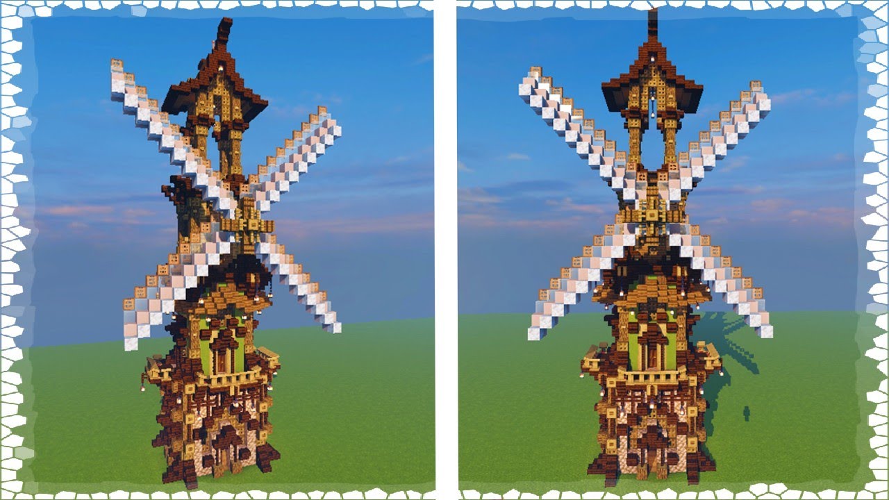 Moinho MEDIEVAL tutorial #minecraft #minecrafttutorial