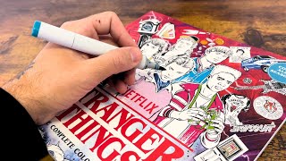 Coloring the Stranger Things Coloring Book + Vlog