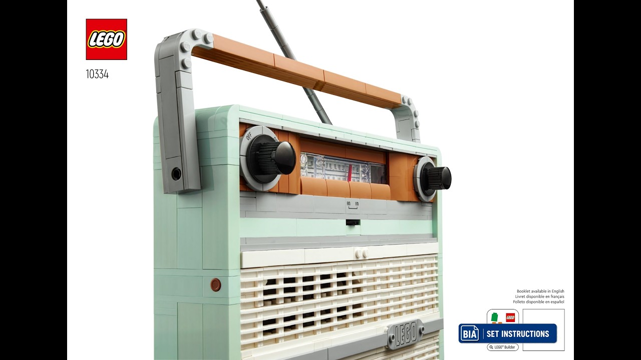 LEGO 10334 Retro Radio – Building Instructions | Icons (2024