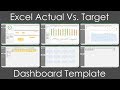 Pinexl Actual Vs Target Dashboard Template Overview