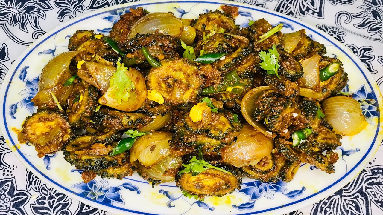 Karella Pyaz Korola Do Pyaza | Karela Do Pyaza | Bitter Gourd Onion Dry Masala Sabji ...