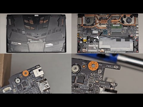 MSI GF75 Thin Disassembly RAM SSD Hard Drive Upgrade Battery DC Jack Thermal Paste Repair