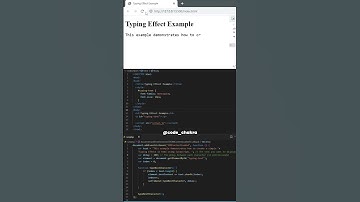 How to create a simple typing effect in Html using JavaScript #javascript #html #vscode