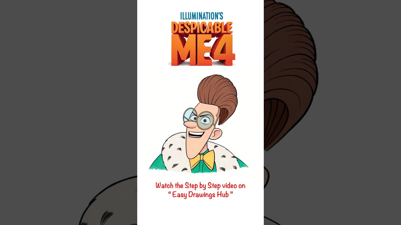How to draw Maxime Le Mal from Despicable Me 4 - Easy Tutorial