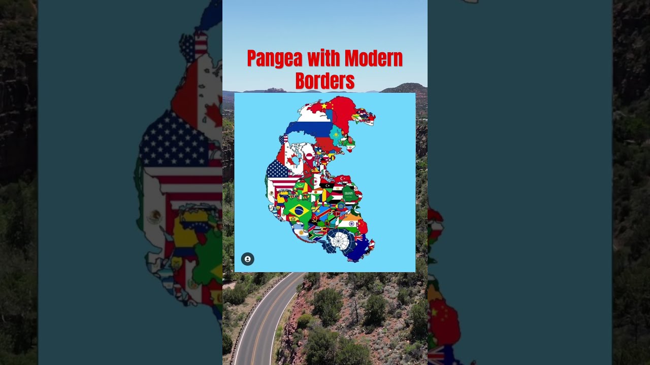 Pangea With Modern Borders History Historyfacts Maps Mapping