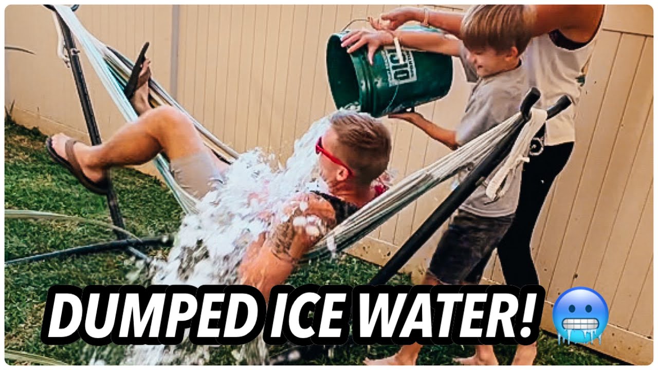Kid pours ICE WATER on dad! - YouTube