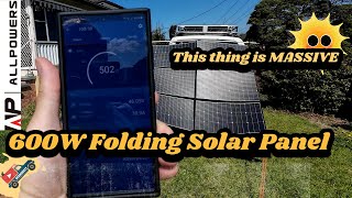 Allpowers 600W folding solar panel monster