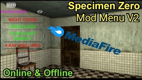 Specimen Zero Mod Menu VIP Updated V2 New 2021