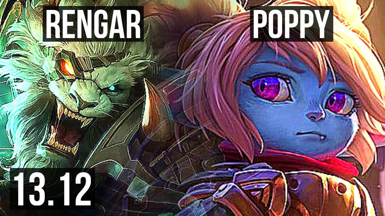 RENGAR vs POPPY (TOP) | 7/0/2, 3.2M mastery, Quadra, 800+ games, Godlike | EUW Master | 13.12
