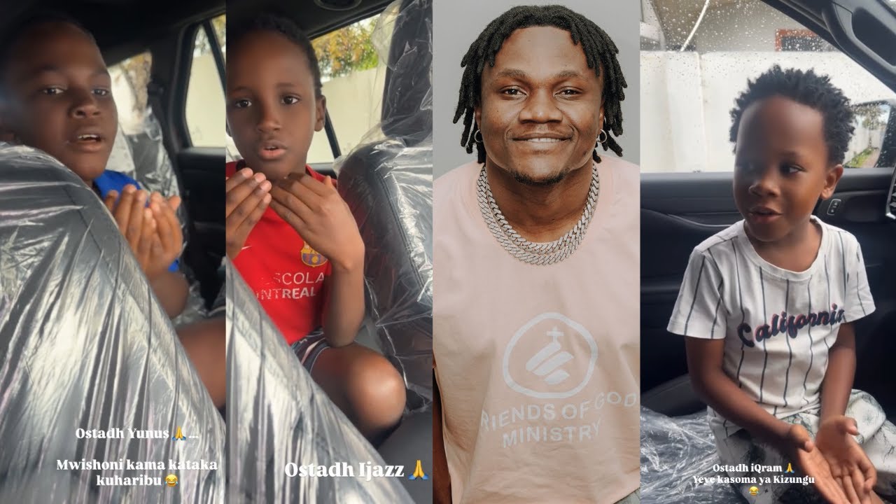 Mbosso aombewa dua na watoto wake asipate ajali! Baada ya kununua Gari, wamuombea baraka tele