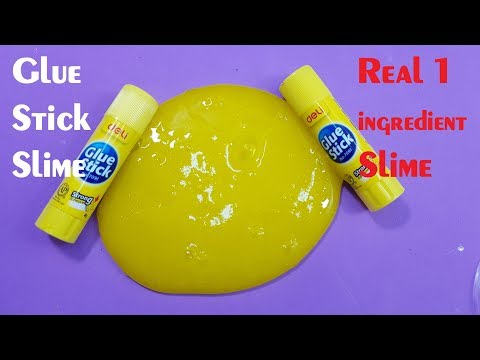Slime Only Glue Stick!! Real 1 ingredient Slime, Only Glue Stick, Easy Slime Recipe