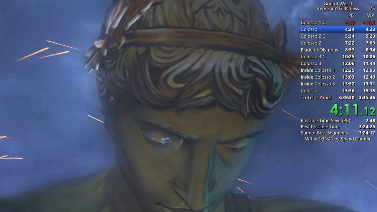 God of War 2 Very Hard Glitchless Speedrun (PS3) 