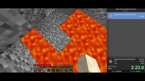 Minecraft Speedrun | 2:27.0 | Obtain Diamond (No Structures) | Random Seed