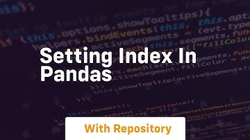 setting index in pandas