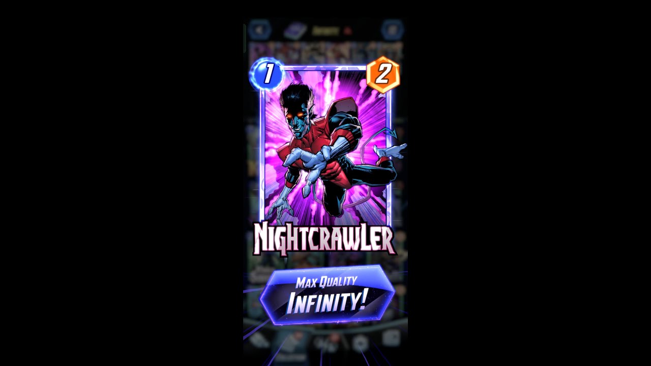 Marvel SNAP - Nightcrawler full upgrade from Base to Infinity! #marvelsnap